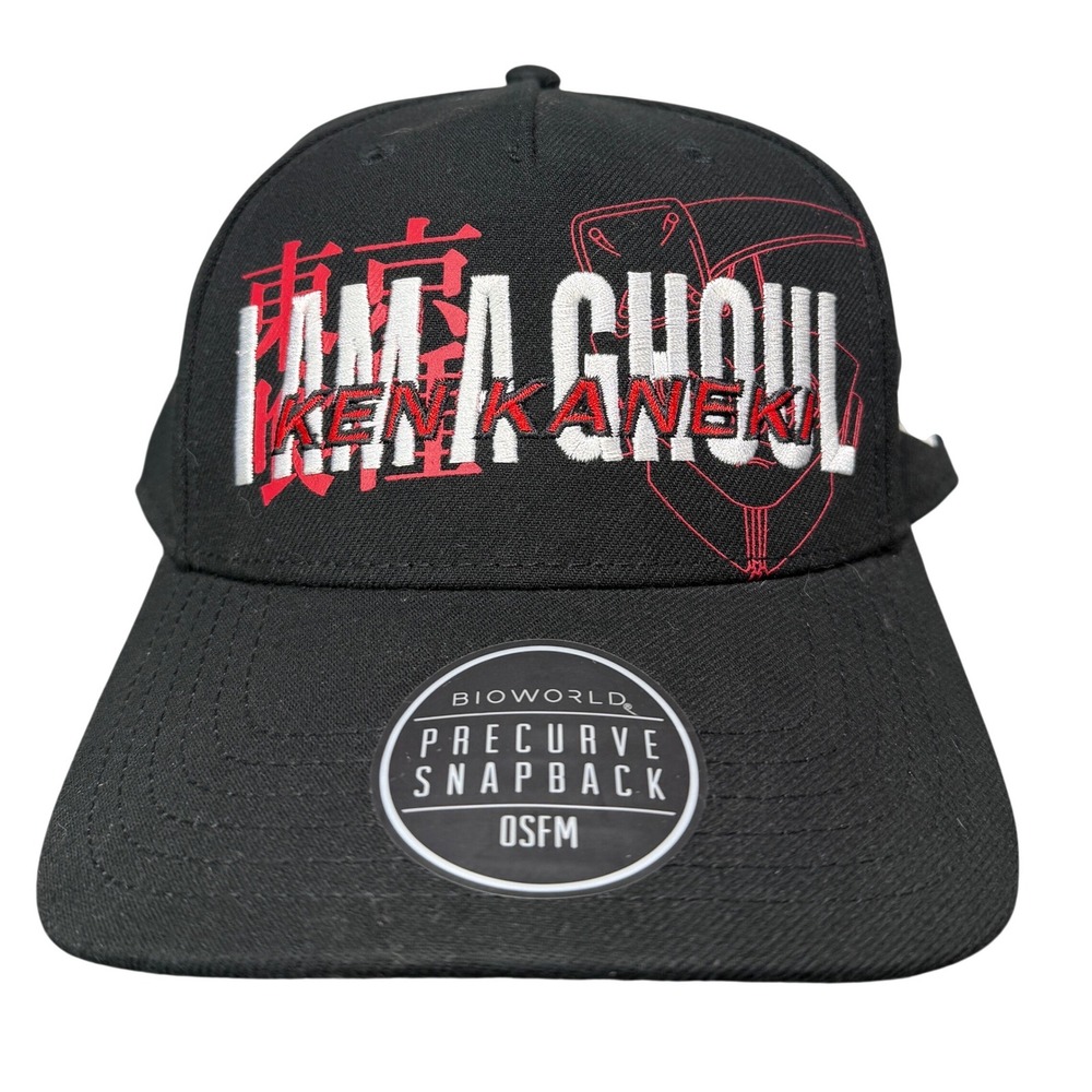Bioworld Tokyo Ghoul Hat Mens OSFM Black Ken Kaneki I Am A Ghoul Snapback Cap